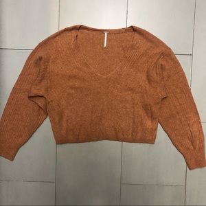 Free People 100% cashmere V-neck sweater size M